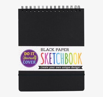 DIY Sketchbook Large från Ooly med svart kartongomslag