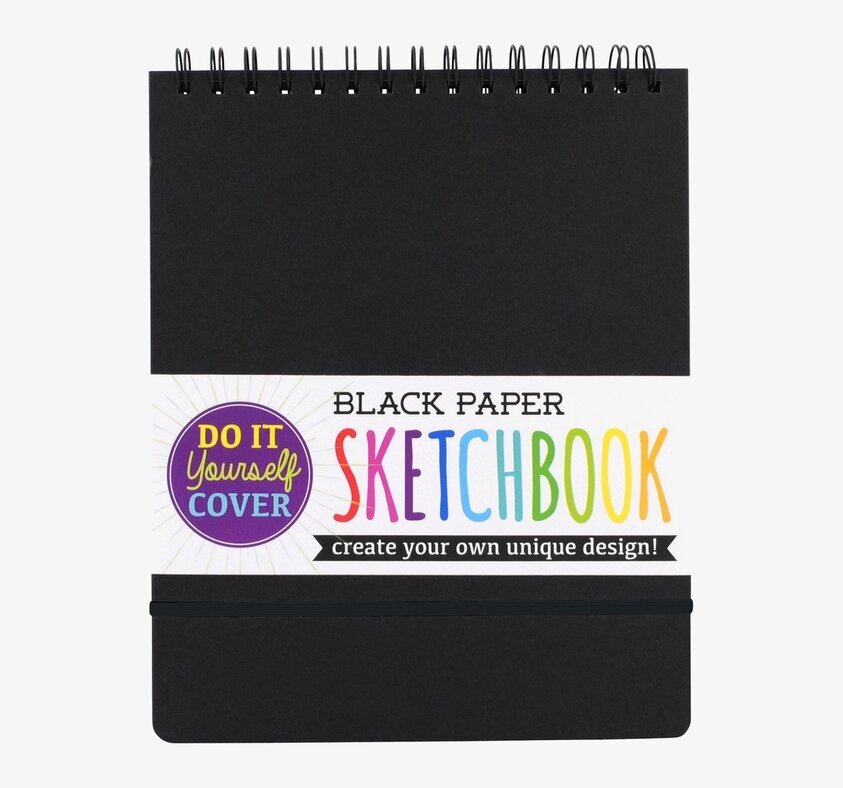 DIY Sketchbook Large från Ooly med svart kartongomslag