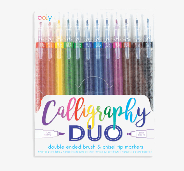 Ooly Calligraphy Duo Chisel and Brush Tip Markers förpackning