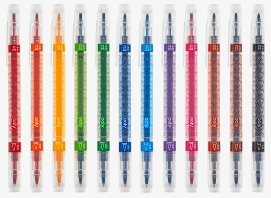 Ooly Calligraphy Duo Chisel and Brush Tip Markers uppsättning