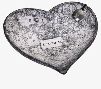 Skål Bubble - I Love It från Nääsgränsgården, hjärtformad