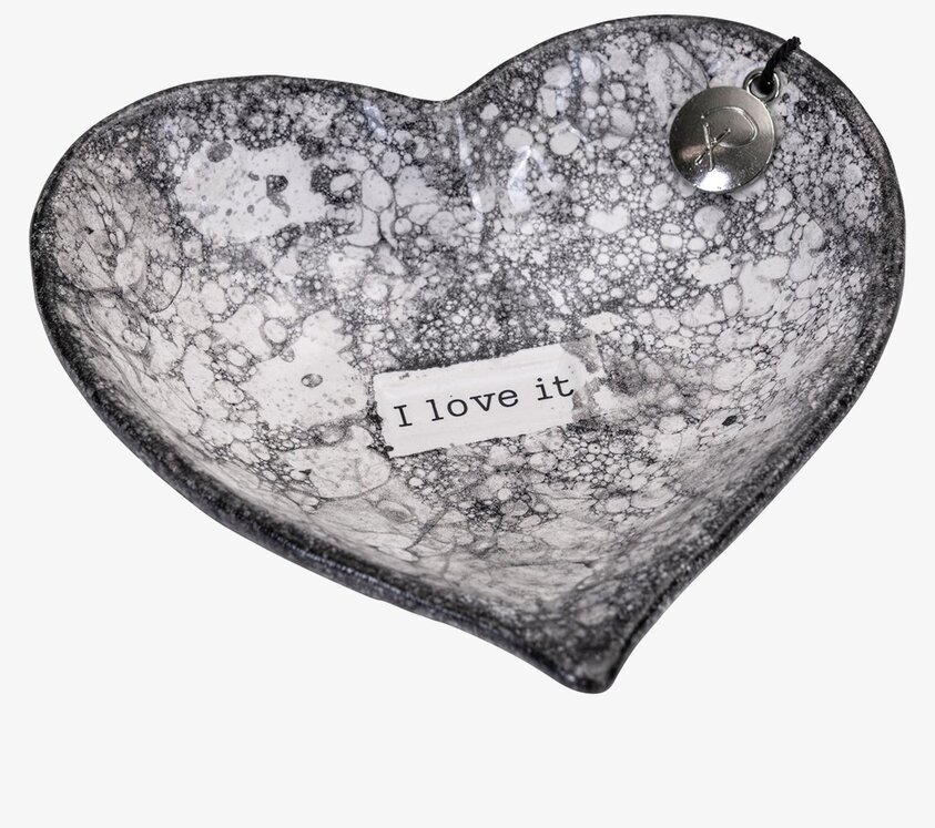 Skål Bubble - I Love It från Nääsgränsgården, hjärtformad
