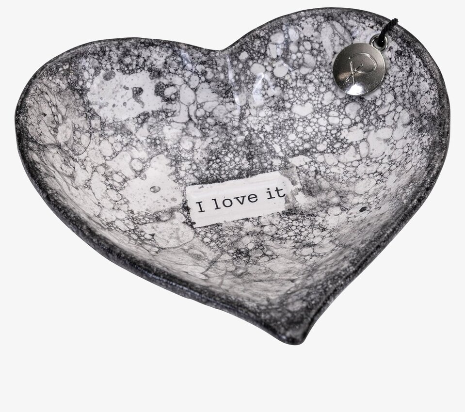 Skål Bubble - I Love It från Nääsgränsgården, hjärtformad