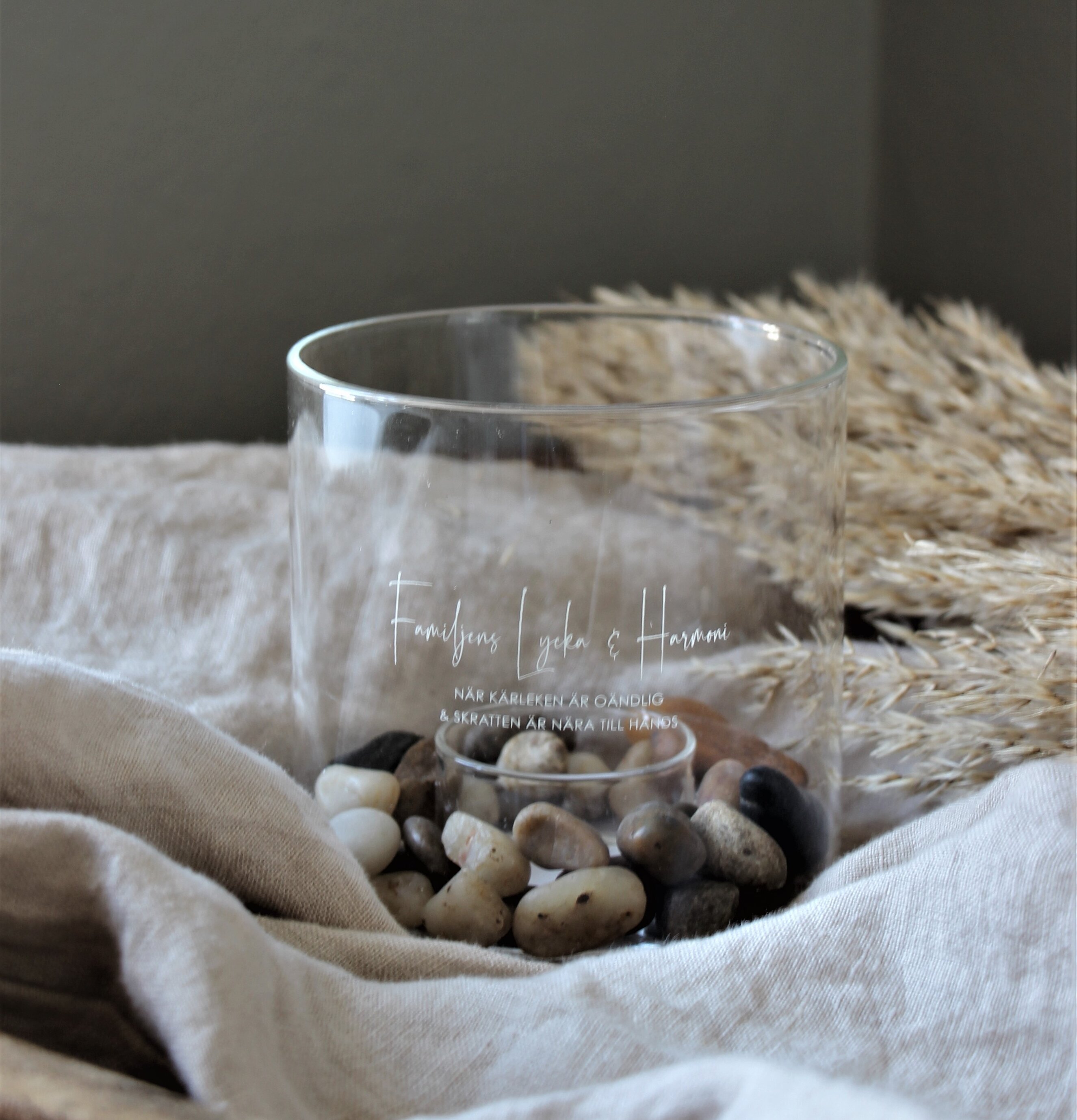 Ljuslykta Familjens Lycka Klarglas från Majas Cottage