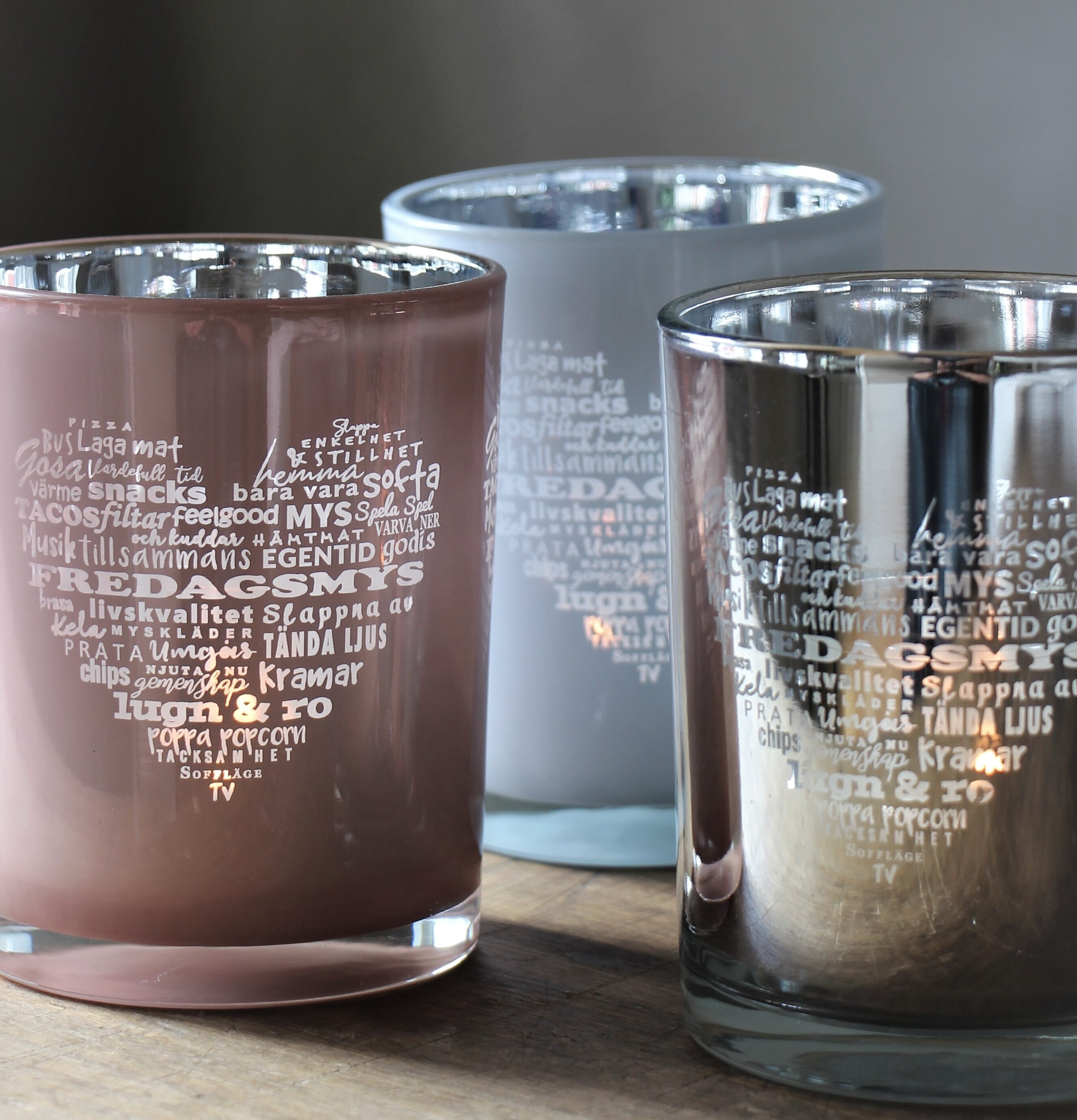 Ljuslykta Fredagsmys Hjärtat Silver från Majas Cottage