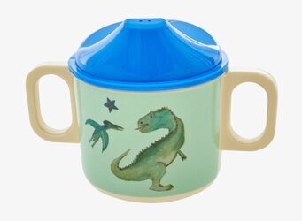 Foto av färgglad babymugg med dinosauriemotiv