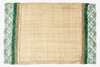 Bordstablett Green Borders från Rice med gröna kanter