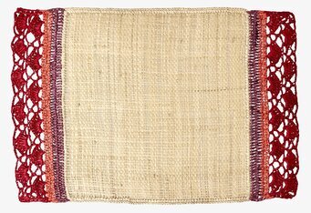 Bordstablett Purple Borders från Rice med purpurfärgad kant