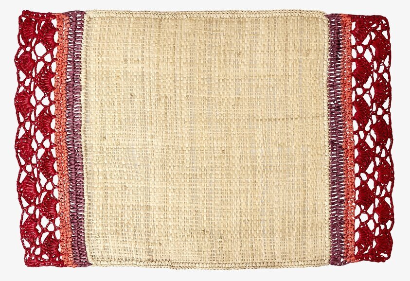 Bordstablett Purple Borders från Rice med purpurfärgad kant