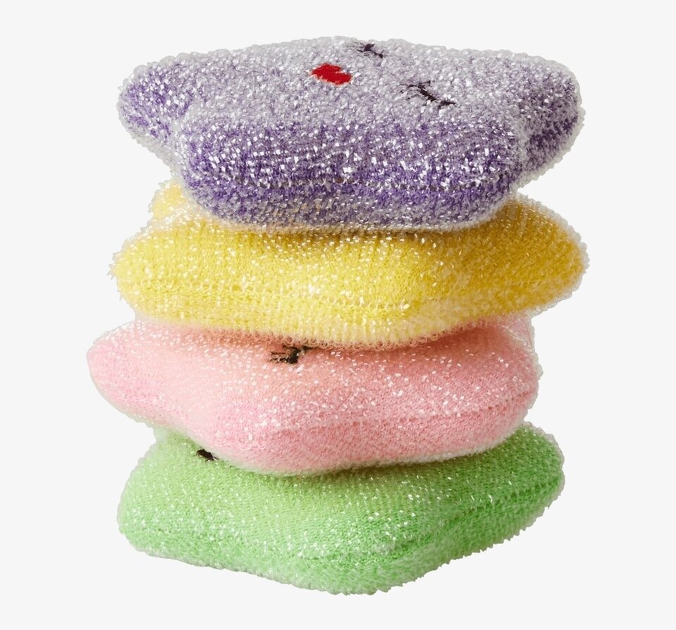 Kökssvamp Stjärna Pastell från Rice i pastellfärger
