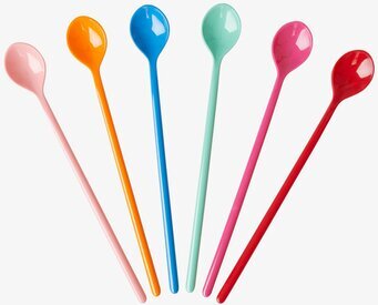 Långa skedar - Choose Happy från Rice i färgglada nyanser