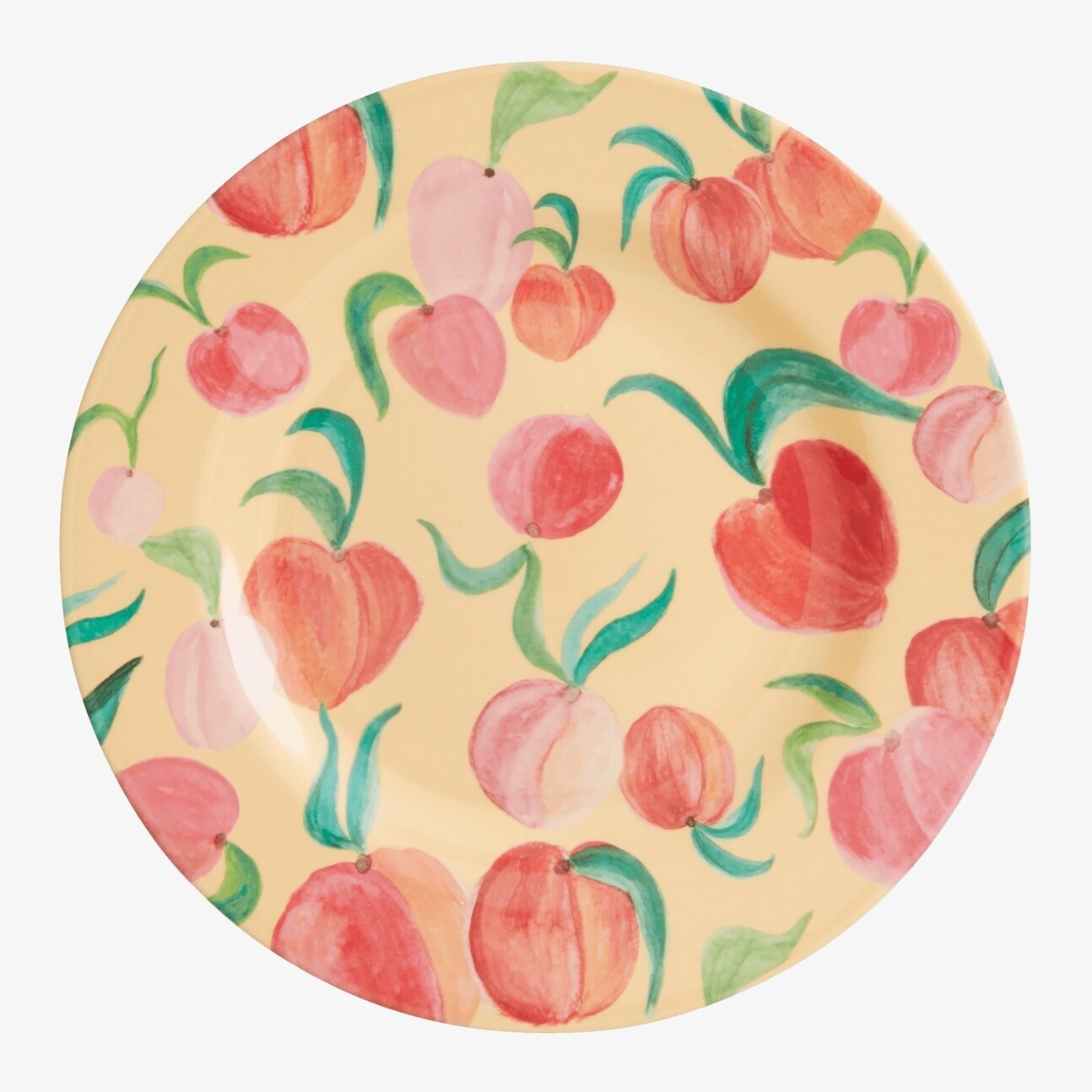Assiett Peach Print från Rice med färgglatt persikomönster