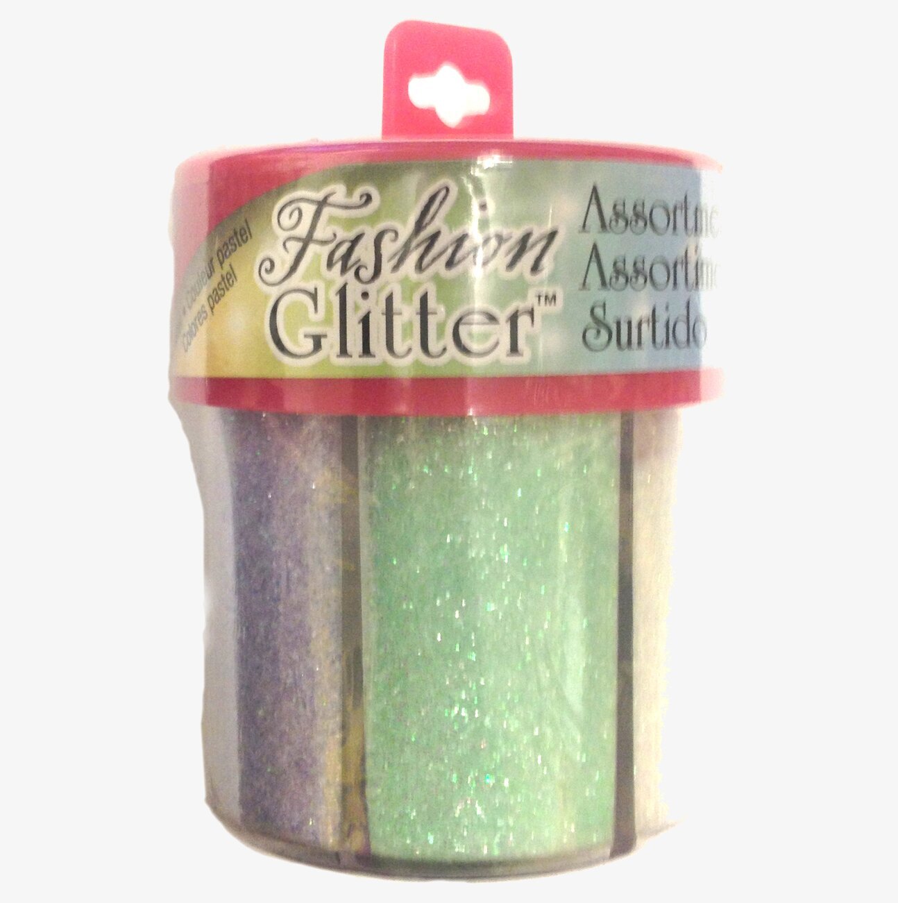 Glitterblandning pastel från Tulip i transparent plastburk
