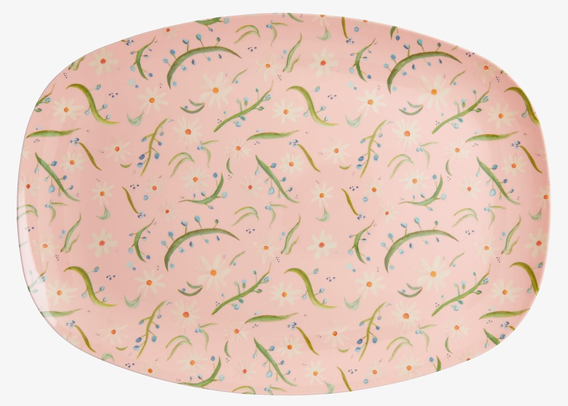 Tallrik Delightful Daisies från Rice med blommigt mönster