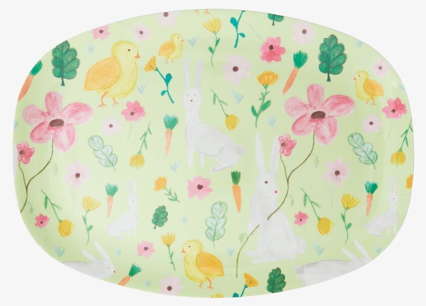 Tallrik Gren Print från Rice med färgglatt och lekfullt mönster