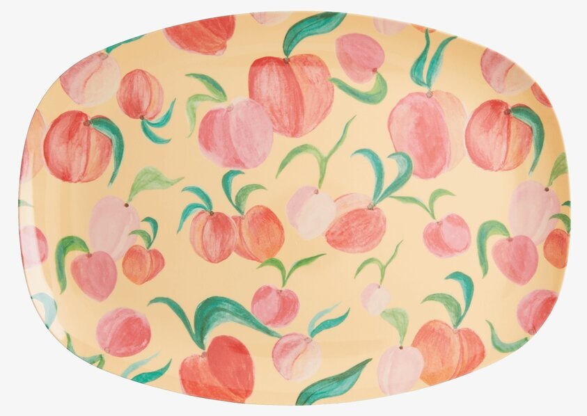 Tallrik Peach Print från Rice med livligt persikomönster