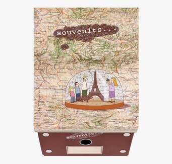Förvaringsbox Souvenir från Derriére la porte med kartmotiv