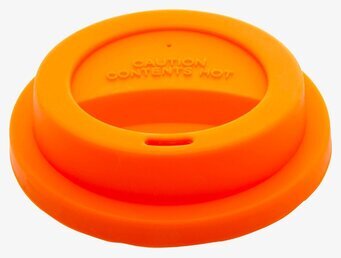 Bild av mandarinorange silikonlock för muggar och koppar