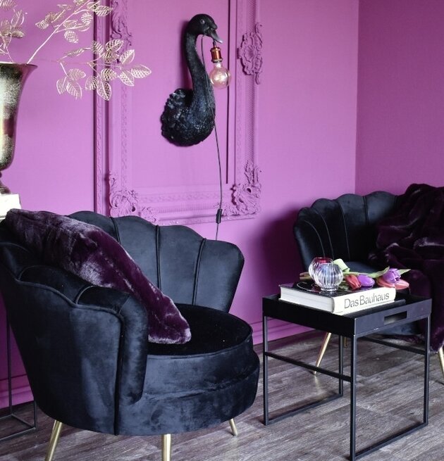 Vägglampa Petra Svart från Werner Voss i elegant rum