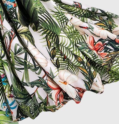 Bordslampa Sanderiana från Skitso med tropiskt mönster