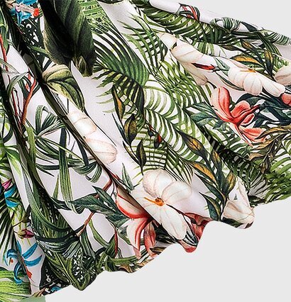 Bordslampa Sanderiana från Skitso med tropiskt mönster