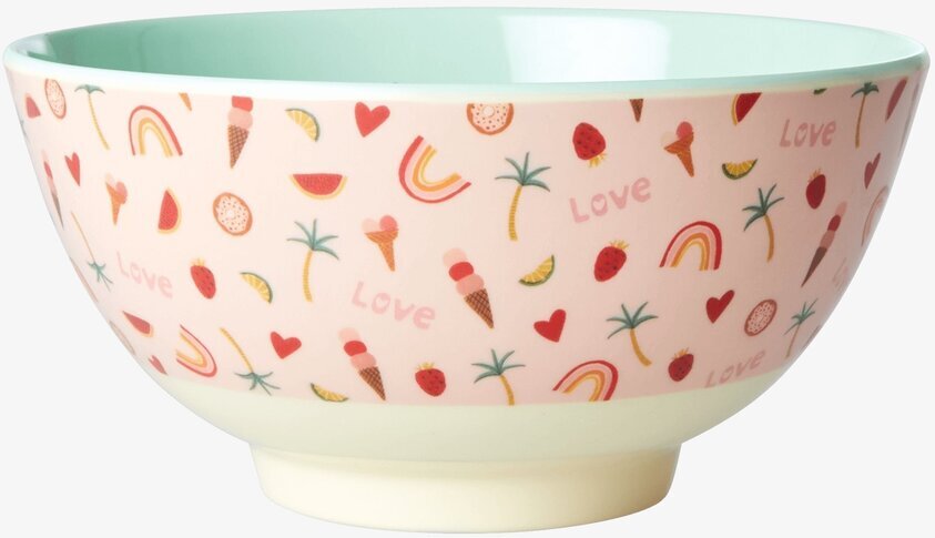 Skål You Go Girl Print från Rice med färgglada mönster