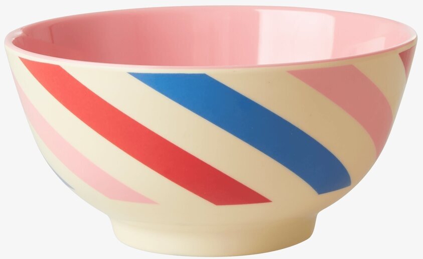 Skål Candy Stripes Print från Rice med färgglada ränder