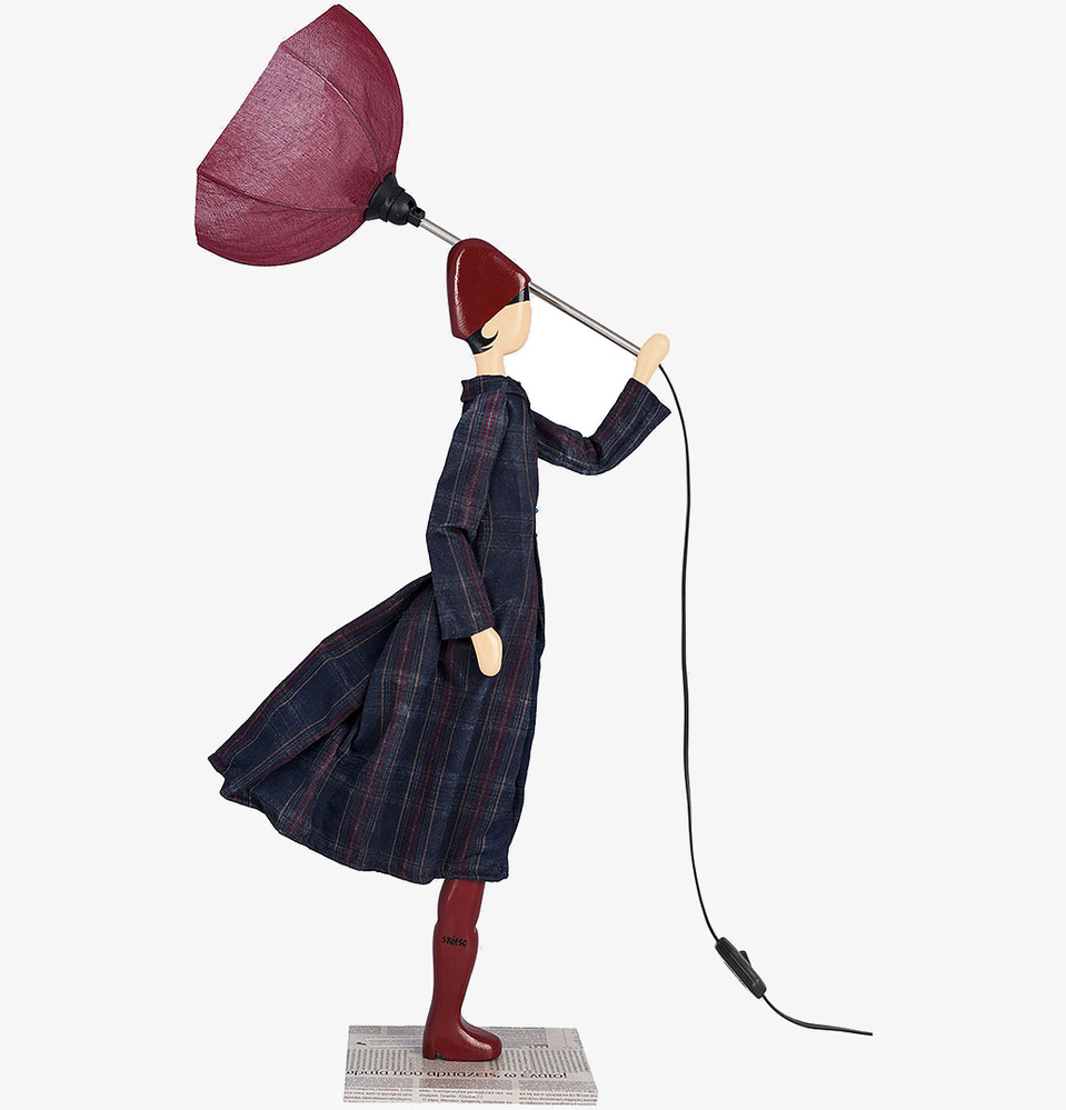 Bordslampa Athena från Skitso i form av kvinna med paraply