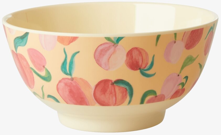 Skål Peach Print från Rice med färgglatt persikomönster