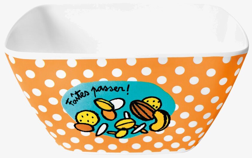 Skål Snacks orange från Derriére la porte med prickigt mönster