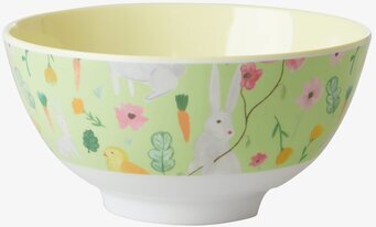 Skål Green Print från Rice med lekfullt mönster och färger