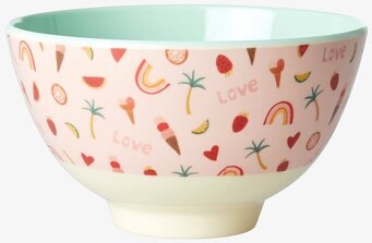 Liten Skål You Go Girl Print från Rice med färgglatt mönster
