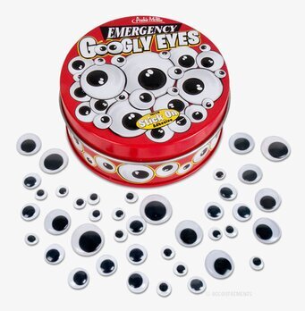 Googly Ögon från Accoutrements i röd metallförpackning