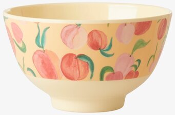 Liten Skål Peach Print från Rice med färgglatt persikomotiv