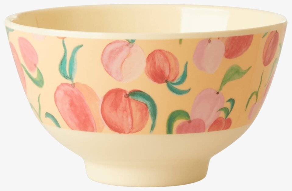 Liten Skål Peach Print från Rice med färgglatt persikomotiv