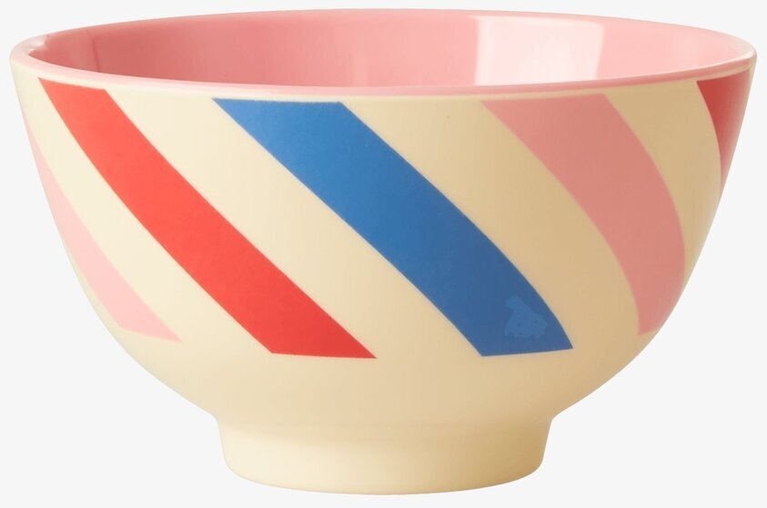 Liten Skål Candy Stripes Print från Rice i färgglad design