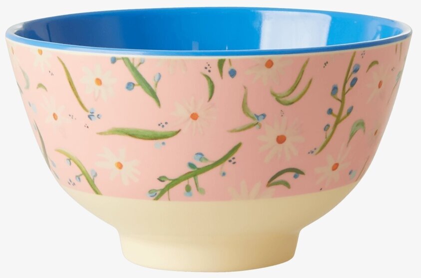 Liten Skål Delightful Daisies Print från Rice med blommor