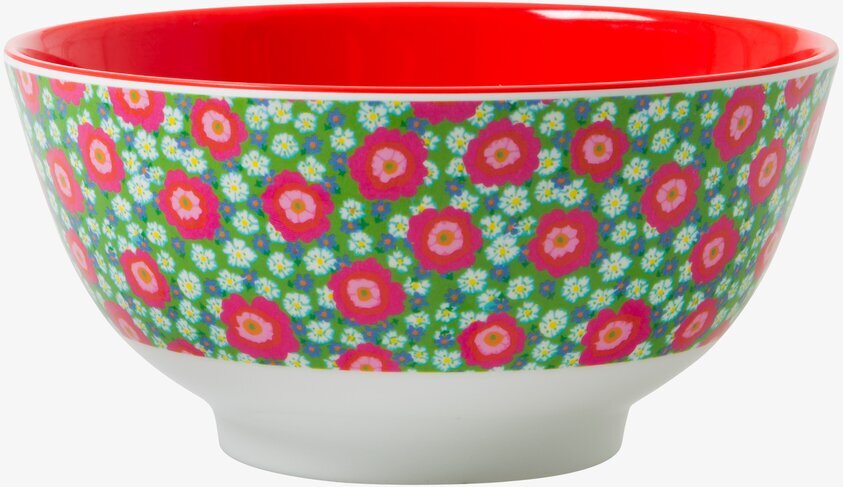 Skål Melamin Pion från Rice med färgglatt blommönster
