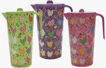 Kanna Melamin från Rice med färgglada hönsmönster