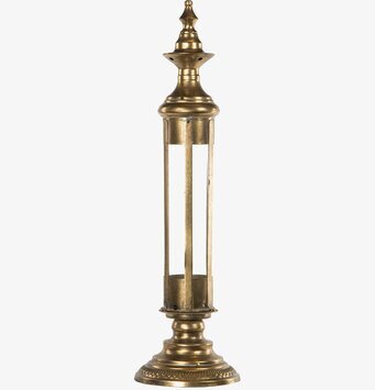 Bild av elegant ljuslykta i guld med vintage charm