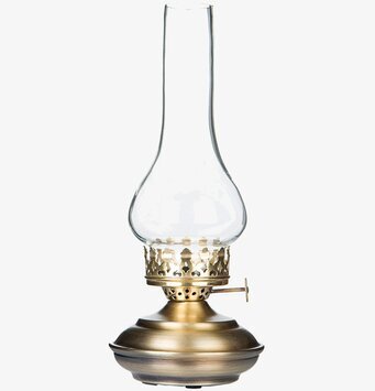 Foto av elegant ljuslykta i antik mässingsfinish