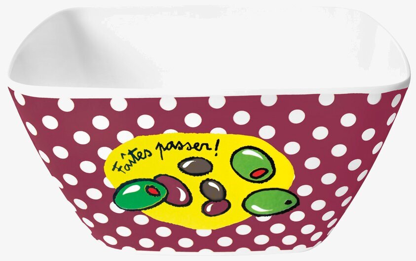 Skål Snacks lila från Derriére la porte med vita prickar