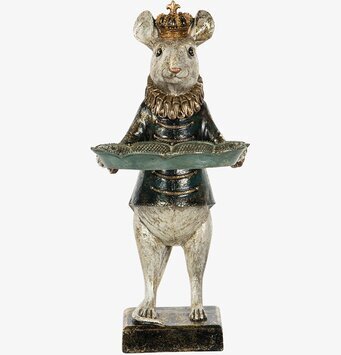 Mus Kung Med Fat från A Lot Decoration, detaljrik figur