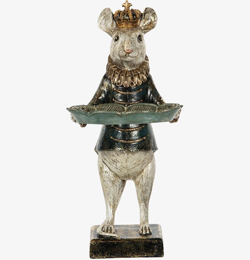 Mus Kung Med Fat från A Lot Decoration, detaljrik figur