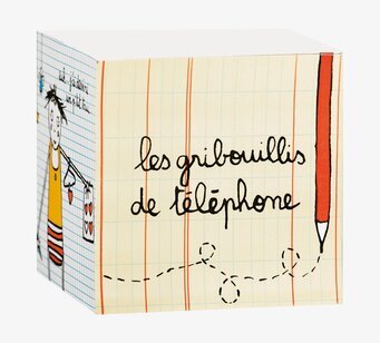 Block kub från Derriére la porte med schackrutig design