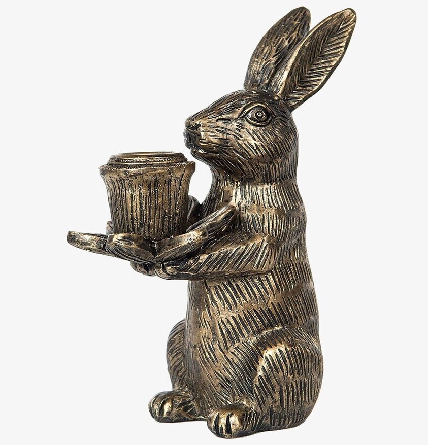 Ljusstake Hare Brun/Guld från A Lot Decoration i detalj