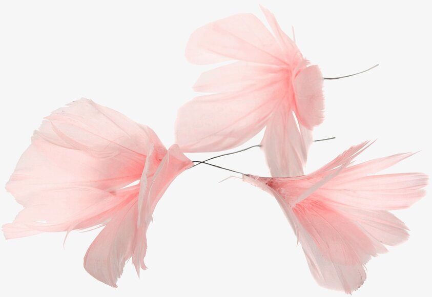 Fjäder/Tråd Blom Ljusrosa 12 st från A Lot Decoration