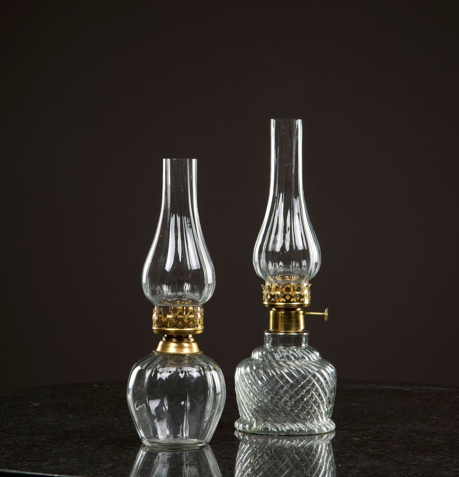 Ljuslykta Värmeljus Klar/Rand Guld från A Lot Decoration