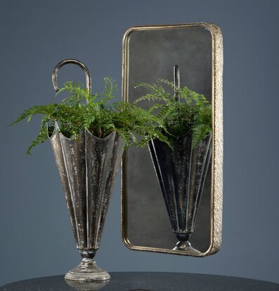 Paraplyställ Guld/brun från A Lot Decoration med planta