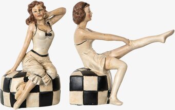 Dam Burlesk Set/2 från A Lot Decoration, två statyetter